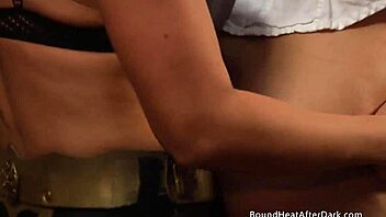 Submissive lesbian slaves moaning loud from hardcore strapon domination 😩