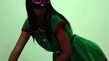 a sexy brunette eagerly explores her intense sexual fantasy in a homemade setting