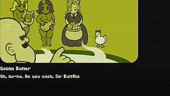 Oh my god, Buttknight hentai game ep 1 has this maid getting creampied by a huge cock!