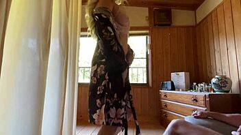 Blonde Milf Rides Passionately In Lingerie, But What If Homemade Cowgirl Turns Too Sensual?