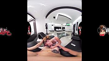 VR Tattooed Babe Gets Sweaty Workout on VRLatina com