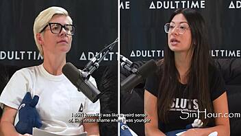 interracial ffm threesome with a busty woman