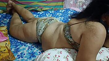 Desi Bhabi Gently Cleans Her Hairy Pussy Area