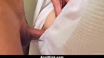 busty milf natasha nice gets anal in shower from hung guy - analkink