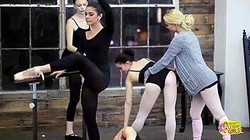 Retro Ballerina Girls Get Inspired By Classical Music For Intense Lesbian Licking