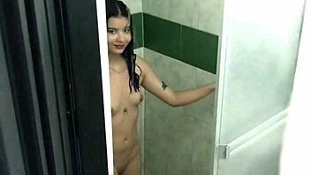 Sharing bed with amateur fatty leads to hardcore pounding and creampie in tight pussy