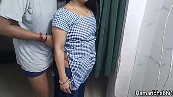 Young Indian couple explores passionate wedding night encounters with a neighbor friend in a steamy session