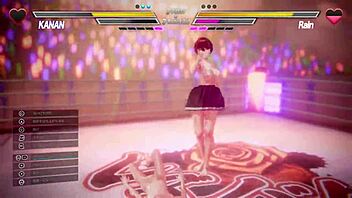 Busty lesbian duo engages in intense passionate pussy play battle.