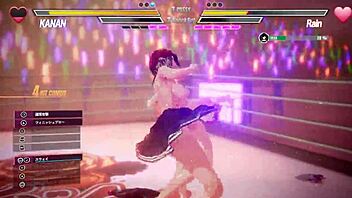 Busty lesbian duo engages in intense passionate pussy play battle.