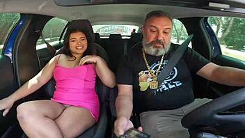 Hey, check out Novinha trying to hitch a ride and ending up with the driver - Nicole Ventura