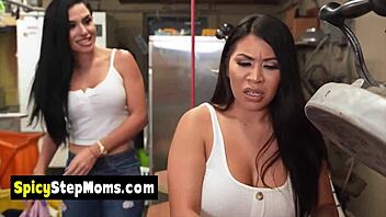 Two milf goddesses, take my cock in this wild ffm group oral pussy fun.