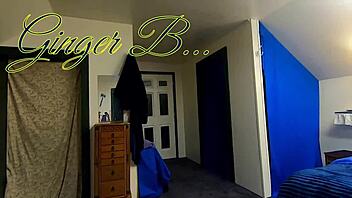 Ginger B Poses as Calendar Girl in Lingerie with Trimmed Pussy and Natural Tits