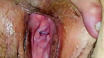 Dripping Cum Oozes from Milf's Pussy After Intense Creampie Load