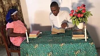 sex before confession turns into a steamy homemade encounter with big ass and tits