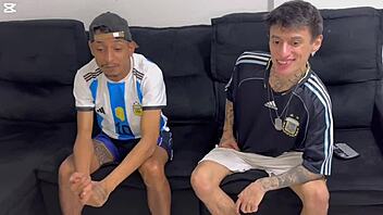 Friend teases provocatively until resistance fades and intense outdoor anal action unfolds with him