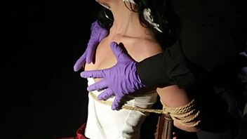 Hey, check out this gypsy queen getting dominated in rough bondage with choking and gagging