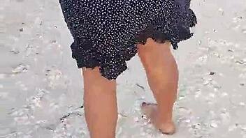 Hey, are you watching me flash my tits and ass on this Mexican beach? Want to join the fun?
