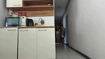 Risky Sex While Husband Bathed Fucked His Friend Almost Caught