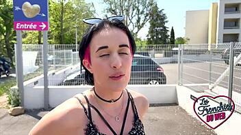 French amateur slut leila 18 toys herself before sexy brunette fucking