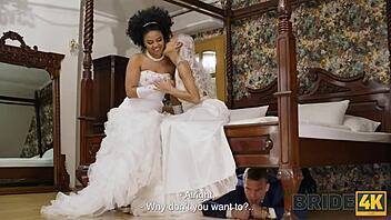 Bride explores a thrilling threesome detour with bisexual cheating and group fucking at the wedding