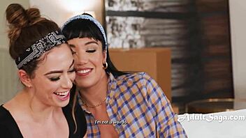 busty chicks lesbian lover blankets their chores with little 18+ love making sessions!