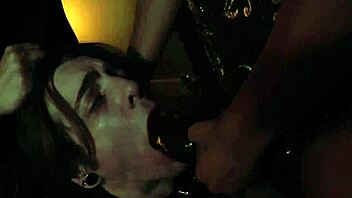 Goth Femdominas Gagging With Strapon And Deepthroat Action!