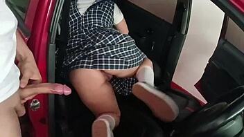 colombian babe lets guy fuck her after school in motel parking lot with facial cumshot alexachris20