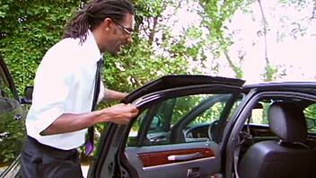 Blonde milf takes on massive black cock in intense anal fishnet encounter