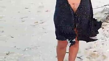 Hey, are you watching me flash my tits and ass on this Mexican beach? Want to join the fun?