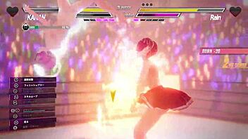 Busty lesbian duo engages in intense passionate pussy play battle.