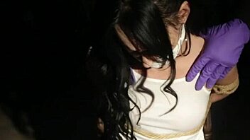 Hey, check out this gypsy queen getting dominated in rough bondage with choking and gagging