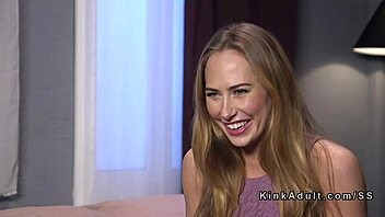 Brunette Slave Bound In Bedroom Endures Flogging And Rough Anal Fucking