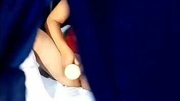 Real homemade Mexican teen with big ass masturbates outdoors in public creampie fantasy