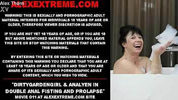 Oh Damn! Dirtygardengirl and Analyen Dive into Double Anal Fisting with Prolapse in Nature