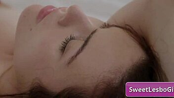 Sensual hot teens Emma Starletto Freya Parker kissing and exploring 😘