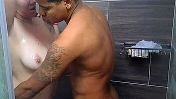 Young curvy Colombian masturbates watching intense sex with blonde girlfriend