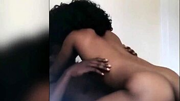 Ebony teen rides big black dick like a bull until creampie