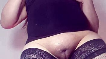 curvy blonde milf with big natural tits sends sexy videos as a naughty prostitute teasing her latina pussy