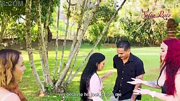 Oh man, I caught my boyfriend cheating with my best friend but we turned it into a hot bisexual threesome outdoors