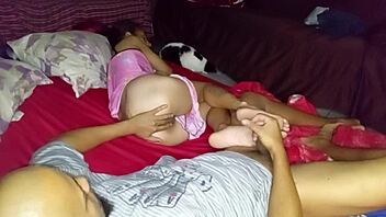 hot wife loves getting fucked on her side with tight pussy and anal gaping