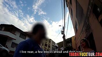 Marcela eagerly sucked on a massive white cock while her perfect Latina ass enjoyed intense deepthroat action