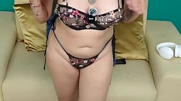 i'm, uh, showing off sexy lingerie with my tits out, calia qadehs