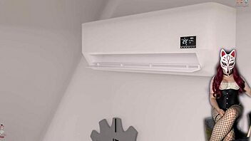 Gamer Girl In Miniskirt Stockings Shows Big Tits In Brothel