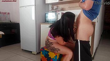 The boss risked it all by banging his curvy Brazilian maid's tight pussy in doggystyle while the wife shopped.