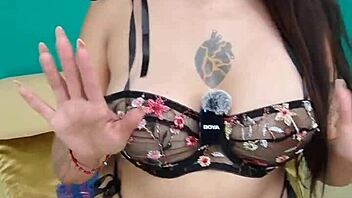 i'm, uh, showing off sexy lingerie with my tits out, calia qadehs