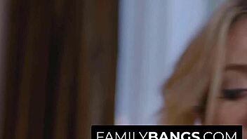 Sex controller goes wild for dick, fucking hard in skirt with cum on ass!