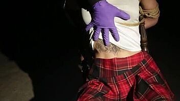 Hey, check out this gypsy queen getting dominated in rough bondage with choking and gagging