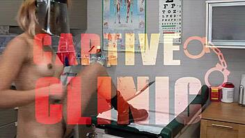 I feel so humiliated as two male police strip search me, the crooked cop Mara Luv, at Rikers Island after arrest in this full movie at BondageClinic.