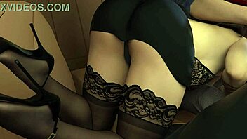 blonde shemale contrasts solo masturbation with monster cock group anal in transsexual threesome bareback