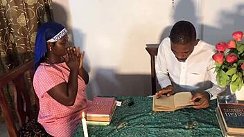 sex before confession turns into a steamy homemade encounter with big ass and tits